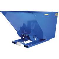 Self-Dumping Hopper, Steel, 2-1/2 cu.yd., Blue O-Max