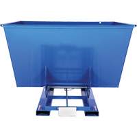 Self-Dumping Hopper, Steel, 2-1/2 cu.yd., Blue O-Max