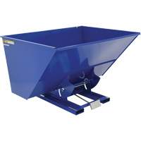 Self-Dumping Hopper, Steel, 3 cu.yd., Blue O-Max