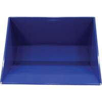 Self-Dumping Hopper, Steel, 3 cu.yd., Blue O-Max