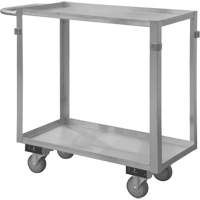 Industrial Grade Shelf Cart, 2 Tiers, 16-3/4" W x 34" H x 36-7/16" D, 600 lbs. Capacity O-Max