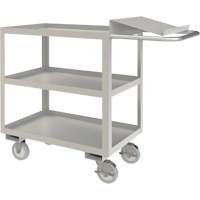 Industrial Grade Order Picking Cart, 39" H x 18-1/8" W x 45" D, 3 Shelves, 1200 lbs. Capacity O-Max