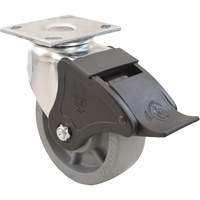Emaxx Caster, Swivel with Brake, 4" (101.6 mm), Envirothane, 1000 lbs. (453.6 kg.) O-Max
