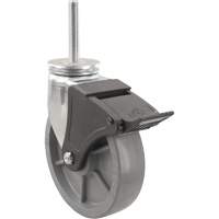 Emaxx Envirothane Caster, Swivel with Brake, 4" (101.6 mm) Dia., 1000 lbs. (453.6 kg.) Capacity O-Max