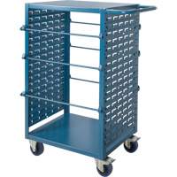 Chariot mobile pour mat&eacute;riaux bobin&eacute;s, Acier, 6 Montants, 21" la x 48" h x 38" p, Capacit&eacute; de 1200 lb O-Max