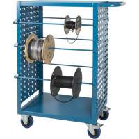 Chariot mobile pour mat&eacute;riaux bobin&eacute;s, Acier, 6 Montants, 21" la x 48" h x 38" p, Capacit&eacute; de 1200 lb O-Max