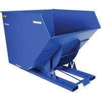 Self-Dumping Hopper, Steel, 4 cu.yd., Blue O-Max