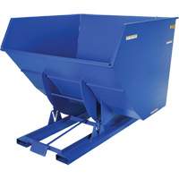 Self-Dumping Hopper, Steel, 4 cu.yd., Blue O-Max