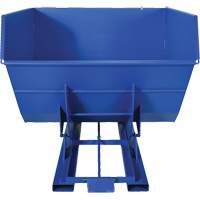 Self-Dumping Hopper, Steel, 4 cu.yd., Blue O-Max