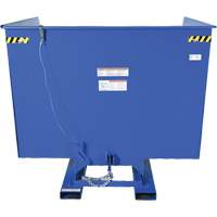 Self-Dumping Hopper, Steel, 4 cu.yd., Blue O-Max