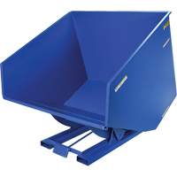 Self-Dumping Hopper, Steel, 4 cu.yd., Blue O-Max