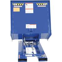 Open Sided Hopper, Steel, 1 cu.yd., Blue O-Max