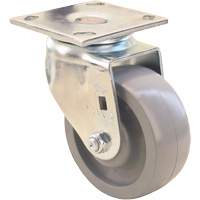 Max9 Caster, Swivel, 5" (127 mm), Envirothane Grey-WOW, 1000 lbs. (453.6 kg.) O-Max