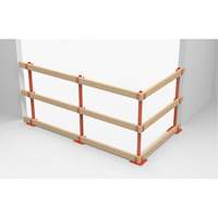 ProGuards Temporary Guard Rail Posts, 8" W x 39" H, Orange O-Max