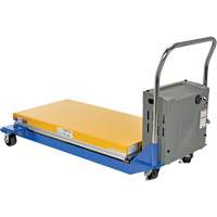 Table &eacute;l&eacute;vatrice aliment&eacute;e c. c. et manuelle &agrave; ciseaux, Acier, 48" lo x 24" la, Capacit&eacute; 1000 lb O-Max
