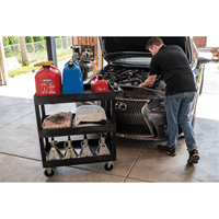 Tub Cart, 3 Tiers, 35-1/4" x 37-1/4" x 18", 375 lbs. Capacity O-Max