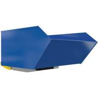 Heavy-Duty H-Style Bump & Dump Hopper, Steel, 1 cu.yd., Blue O-Max