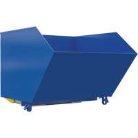 Heavy-Duty H-Style Bump & Dump Hopper, Steel, 1-1/2 cu.yd., Blue O-Max