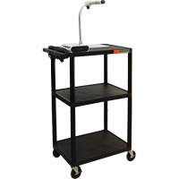 Electric Utility Cart, 3 Tiers, 24" x 42" x 18", 300 lbs. Capacity O-Max