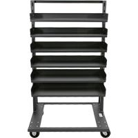 Single-Sided Heavy Duty A-Frame Cart with 6 Trays, 38" x 25" x 63", 2500 lbs. Capacity O-Max