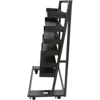 Single-Sided Heavy Duty A-Frame Cart with 6 Lipped Trays, 38" x 25" x 63", 2500 lbs. Capacity O-Max