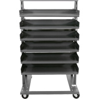 Double-Sided Heavy Duty A-Frame Cart with 12 Trays, 38" x 30" x 63", 2500 lbs. Capacity O-Max