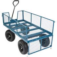 Wagon with Drop Sides, 24" W x 48" L, 800 lbs. Capacity O-Max