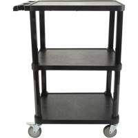 Chariot utilitaire avec tablette plate, 3 tiers, 18-1/8" x 37-3/8" x 27-3/4", Capacit&eacute; 330 lb O-Max