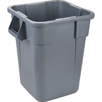 Square Brute&reg; Containers, Polyethylene, 40 US gal. O-Max
