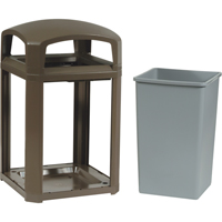 Landmark Series&reg; Classic Container Frame With Rigid Liner, Galvanized Steel, 35 US gal. O-Max