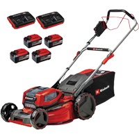 Cordless Lawn Mower, Self-Propelled Walk-Behind, Battery Powered, 21" Cutting Width O-Max