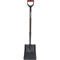 Square Point Shovel, Tempered Steel Blade, D-Grip Handle, 31" Long O-Max