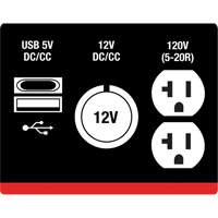 G&eacute;n&eacute;ratrice &agrave; onduleur, Surtension 2500 W, Nominale 1800 W, R&eacute;servoir 4,2 L O-Max