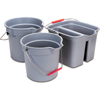 Seau Brute, Capacit&eacute; de 3.5 gal. US (14 pintes), Gris O-Max