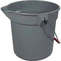 Seau Brute, Capacit&eacute; de 2.5 gal. US (10 pintes), Gris O-Max