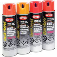 Industrial Quik-Mark Solvent-Based Inverted Marking Paint, 17 oz., Aerosol Can O-Max