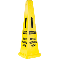"People Working Above" Traffic Cones, English with Pictogram O-Max