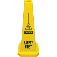 "Safety First" Lamba Traffic Cones, English with Pictogram O-Max