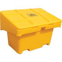 Contenants pour sel & sable SOS, Avec Moraillon, 42" x 29" x 30", 11 pi³, Jaune O-Max