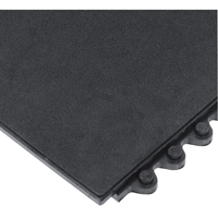 24/Seven&reg; Matting, Rubber, 3' W x 3' L, 5/8" Thick, Black O-Max