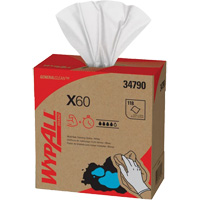 Chiffons X60 WypAll, Tout usage, 16-3/4" lo x 8-3/8" la O-Max