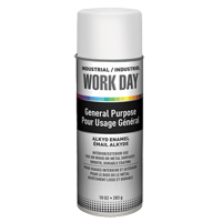 Peinture industrielle Work Day, Blanc, Brillant, 10 oz, Canette a&eacute;rosol O-Max
