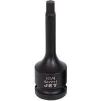Impact Bit Socket, Hex, 1/4" x 3" L, 1/2" Drive O-Max