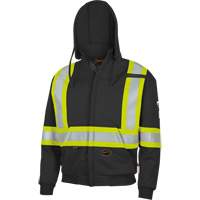 337SF Capuche &agrave; fermeture &eacute;clair ignifug&eacute;e, Hommes, Petit, Noir, 22 cal/cm² O-Max