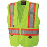 6936 Veste de s&eacute;curit&eacute; d&eacute;tachable en 5 points, Jaune lime haute visibilit&eacute;, 2T-Grand, Polyester O-Max