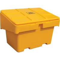 Salt Sand Container SOS, With Hasp, 48" x 33" x 34", 18.5 cu. Ft., Yellow O-Max