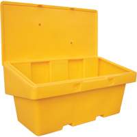 Salt Sand Container SOS, With Hasp, 72" x 36" x 36", 36 cu. Ft., Yellow O-Max