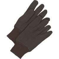 Gants en jersey classiques, Taille unique, Brun, Non doubl&eacute;, Poignet en tricot O-Max