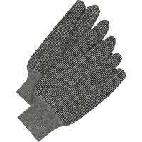 Gants en jersey classiques, Taille unique, Poivre et sel, Non doubl&eacute;, Poignet en tricot O-Max