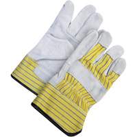 Gants d'ajusteur classiques, Taille unique, Paume en Cuir de vache refendu, Doublure en Molleton O-Max